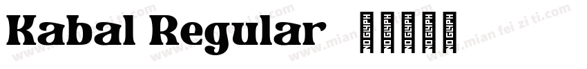 Kabal Regular字体转换